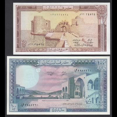 LIBANON - LEBANON 50 + 100 Livres Banknoten UNC (1) (23861