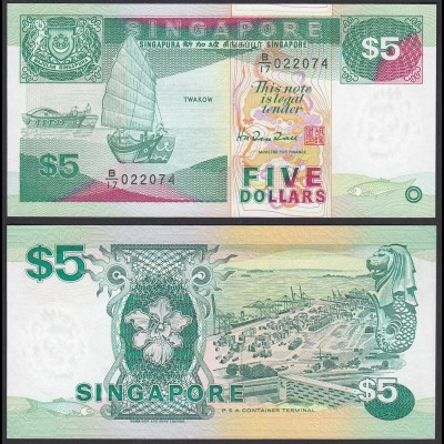 SINGAPUR - SINGAPORE 5 Dollars (1997) UNC (1) Pick 35 (23975