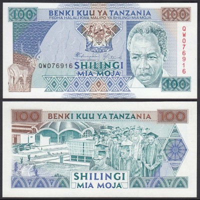Tansania - Tanzania 100 Shilingi 1993 Pick 24 UNC (1) (23979