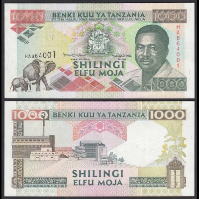 Tansania - Tanzania 1000 Shillings (1993) Pick 27c XF (2) (23981