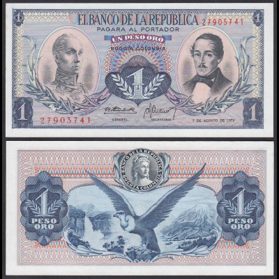 Kolumbien - Colombia 1 Peso 1973 Pick 404e UNC (1) (24004