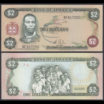 Jamaika - Jamaica 2 Dollar Banknote 1982-86 Pick 65b UNC (1) (24019