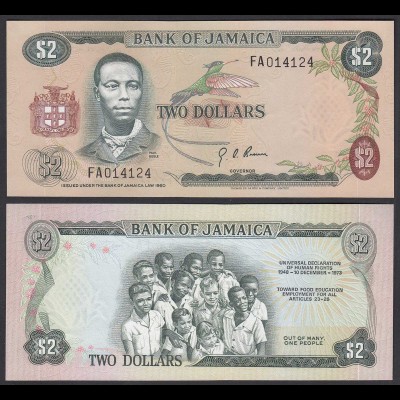 Jamaika - Jamaica 2 Dollar Banknote 1973 Pick 58 UNC (1) (24025