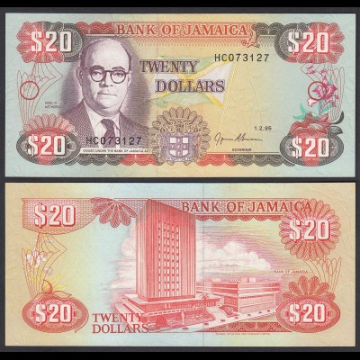 JAMAIKA - JAMAICA 20 Dollars Banknote 1995 Pick 72e UNC (1) (24033