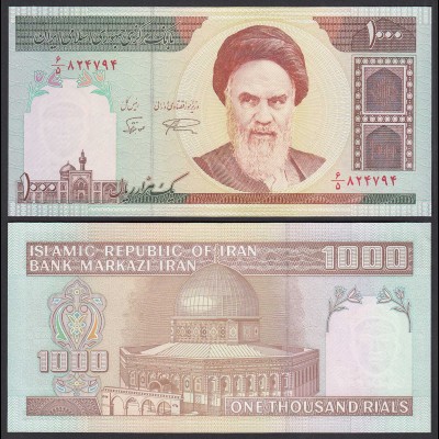 IRAN (Persien) - 1000 RIALS (1992) Sign 28 Pick 143c UNC (1) (24165