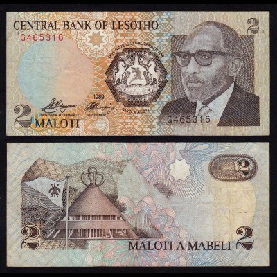 LESOTHO 2 Maloti Banknote (1989) Pick 9a VF (3) (18006
