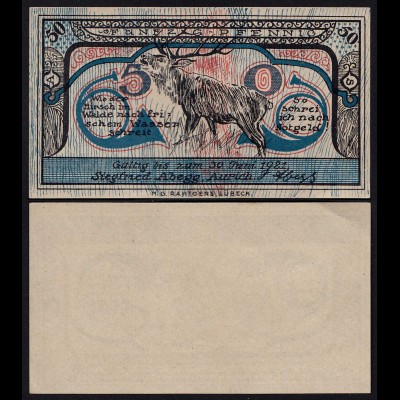Aurich Ostfriesland Notgeld 50 Pfennig 1921 Siegfried Abegg aUNC (1-) (24223