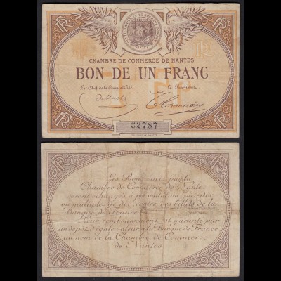 Frankreich - France - 2 Franc VF- (3-) Chambre De Commerce NANTES (24249