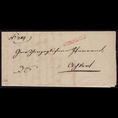 Baden - BONNDORF L2r Brief von 1846 mit Inhalt (15845 