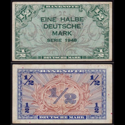 BDL - 1/2 Deutsche Mark 1948 Ro. 230 VF- (3-) (15097