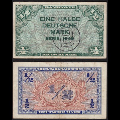 BDL - 1/2 Deutsche Mark 1948 Ro. 231a VF (3) B-Stempel = Berlin (15094
