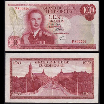 Luxemburg - Luxembourg 100 Francs Banknote 1970 Pick 56a VF (3) (14950