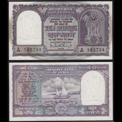 Indien - India - 10 RUPEES Banknote Pick 40b sig.75 UNC (1) Letter B (14887