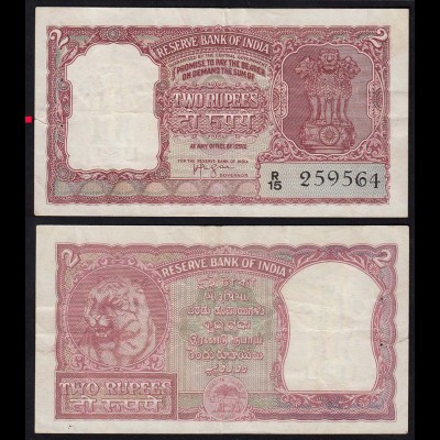 Indien - India - 2 RUPEES Banknote Pick 29b VF (3) (14885