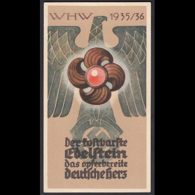 NS Propaganda WHW 1935/36: Der kostbarste Edelstein, das opferbereite deutsche Herz 