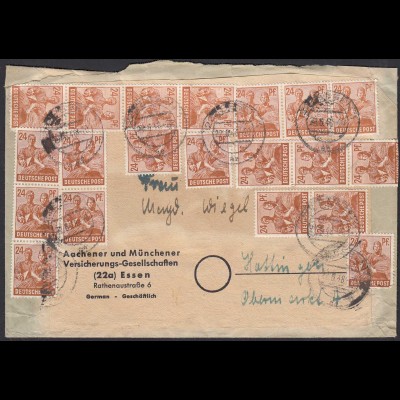 Alliierte Besatzung 22.06.1948 Essen ZEHNFACH-FRANKATUR (20609
