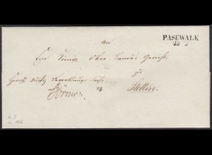 Preussen Umschlag ca. 1825 PASEWALK L2 - STETTIN (24555