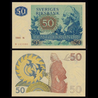 Schweden - Sweden 50 Kronen 1981 UNC (1) Pick 53c (16159