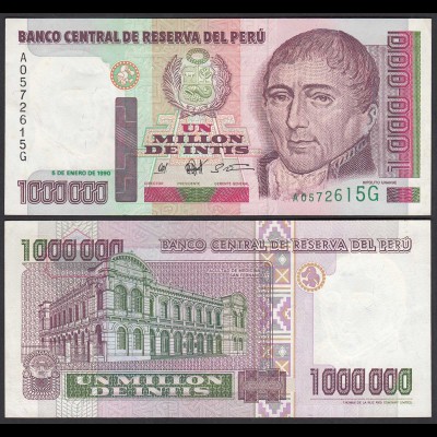 PERU 1-Million 1000000 Intis 1990 Pick 148 UNC (1) (24706