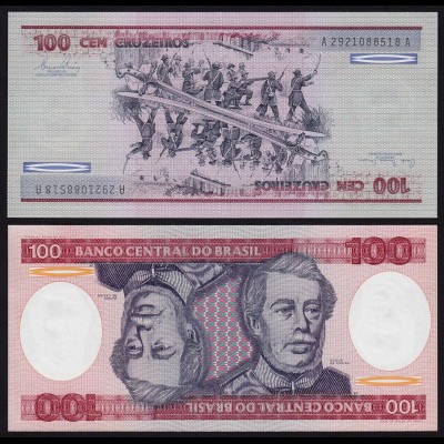 Brasilien - Brazil 100 Cruzados Banknote (1981) Pick 198a UNC Sig.20 (16104