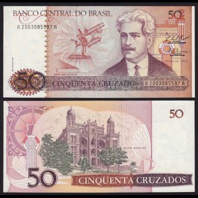 Brasilien - Brazil 50 Cruzados Banknote (1987) Pick 210b UNC Sig.25 (16100