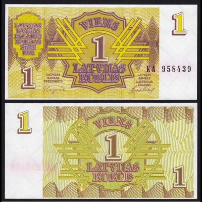 Lettland - Latvia 1 Rubel Banknoten 1992 Pick 35 UNC (1) (16128