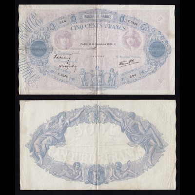 Frankreich - France 500 Francs 1939 Pick 88c gutes F (4) (16172