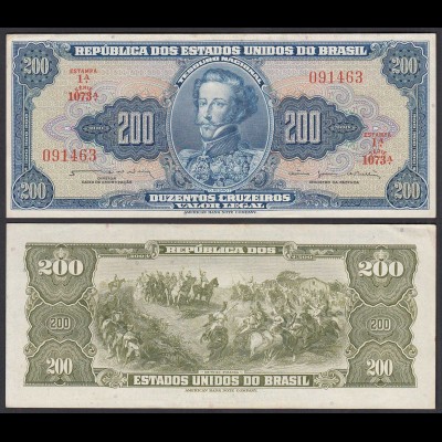 Brasilien - Brazil 200 Cruzados Banknote (1964) Pick 171b VF/XF (2/3) (24783