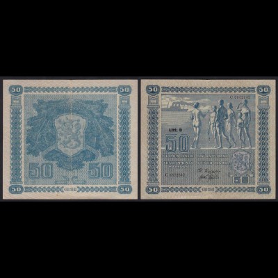 Finnland - Finland 50 Markka Banknote 1939 Pick 82 VF (3) (24829