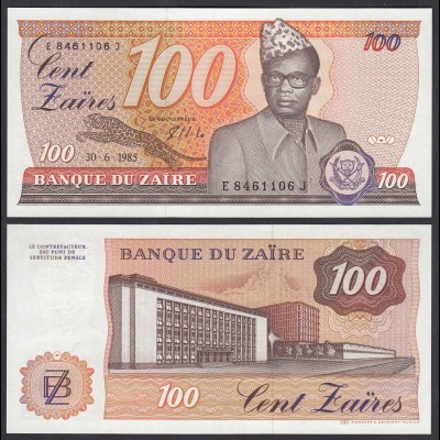 Zaire - 100 Zaires 1985 Banknote Pick 29b UNC (1) (25000