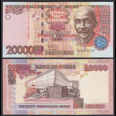 Ghana 20000 20.000 Cedis Banknote 2003 Pick 36b UNC (1) (25090