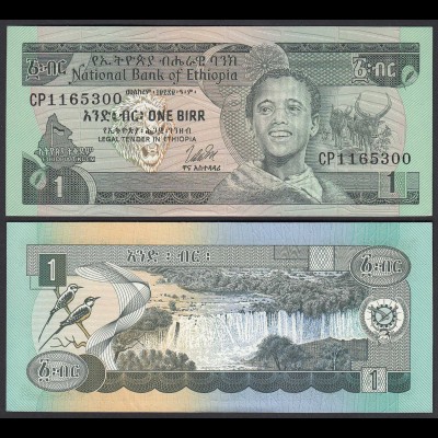 Äthiopien - Ethiopia 1 Birr (1976) Banknote Pick 30b UNC (1) sig.2 (25094