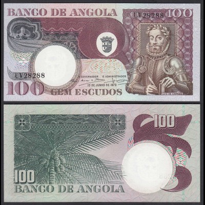Angola 100 Kwanza 1973 Banknote Pick 106 UNC (1) (25106