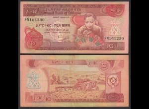 Äthiopien - Ethiopia 10 Birr (1976) Banknote Pick 32b VF (3) (25140