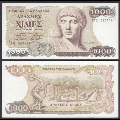 Griechenland - Greece 1000 Drachmai 1987 Pick 202a UNC (1) (25243