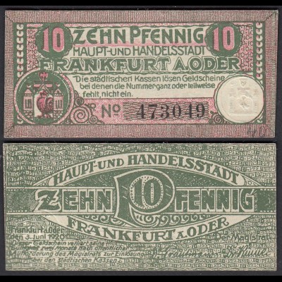 Frankfurt Oder 10 Pfg. Notgeld 1920 (25296