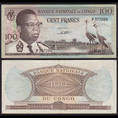 Kongo - Congo 100 Francs 15.12.1961 Pick 6a VF (3) (25306
