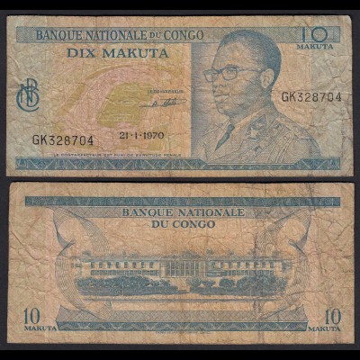 Kongo - Congo 10 Makuta 21.1.1970 Pick 9a G (6) (25309