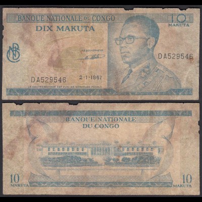Kongo - Congo 10 Makuta 2.1.1967 Pick 9a G (6) (25312