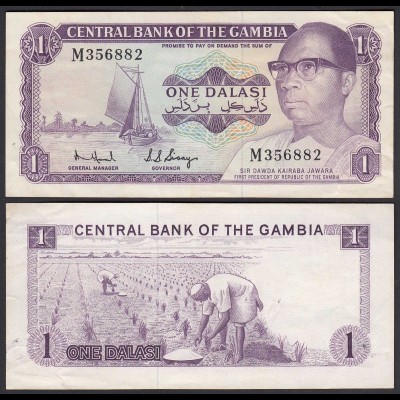 Gambia 1 Dalasi Banknote ND (1971-87) Pick 4e VF+ (3+) (25323
