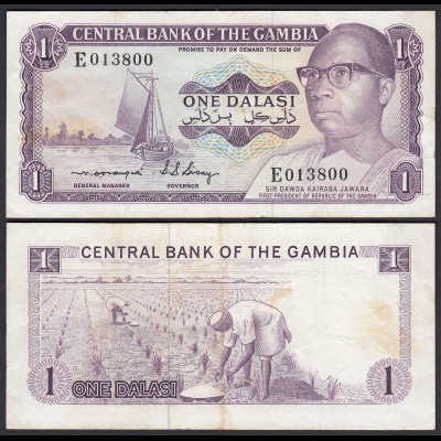 Gambia 1 Dalasi Banknote ND (1971-87) Pick 4c VF (3) sig 4 (25325