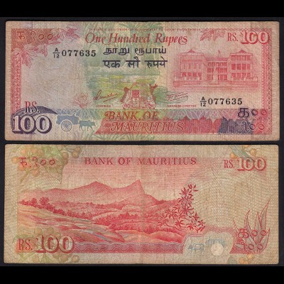 Mauritius - 100 Rupees Banknote (1986) Pick 38 F (4) (25354