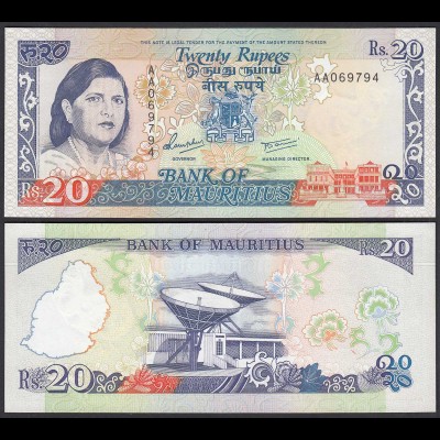 Mauritius - 20 Rupees Banknote (1985) Pick 36 UNC (1) (25355