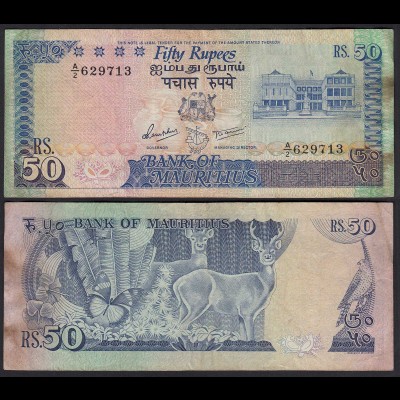 Mauritius - 50 Rupees Banknote (1986) Pick 37a F (4) (25358