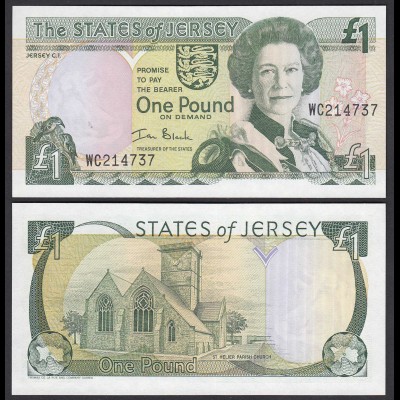 Jersey UK - 1 Pound Banknote (2000) UNC Pick 26a (25416