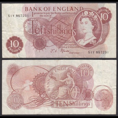 Grossbritannien - Great Britain 10 Shilling ND (1966-70) Pick 373c F (4) 