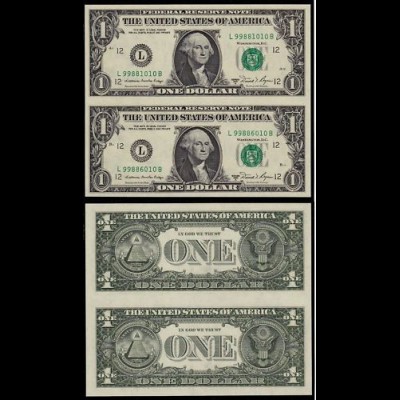 USA 1 Dollar 1981 2 Stück zusammenhängend selten (d090