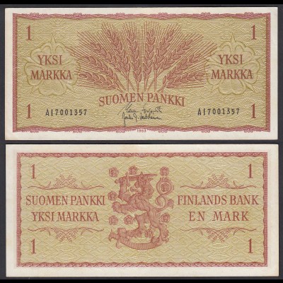 Finnland - Finland 1 Markka Banknote 1963 Pick 98 XF (2) (25703