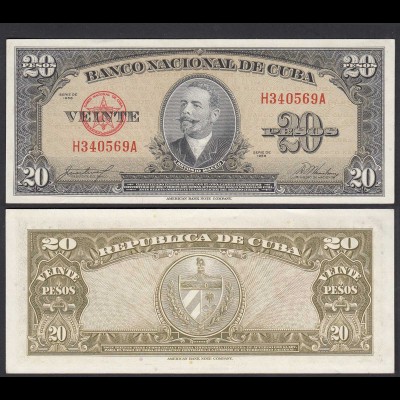 Kuba - Cuba 20 Peso 1958 Pick 80b aUNC (1-) (25733