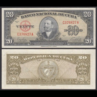 Kuba - Cuba 20 Peso 1949 Pick 80a VF (3) (25734